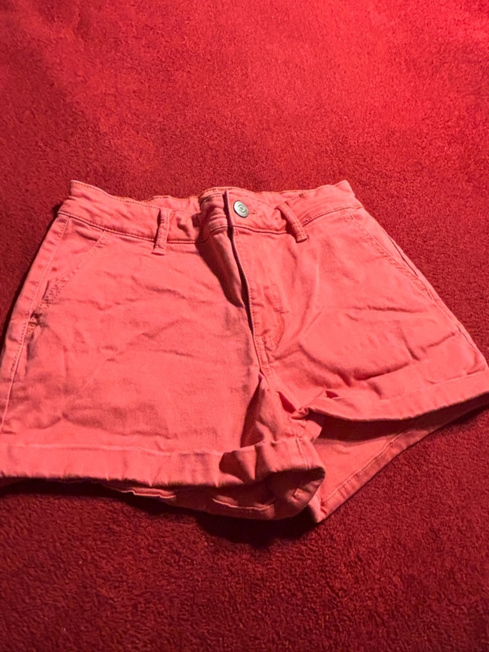 Aeropostale High-Rise Midi Coral Women’s Shorts Size 2x3